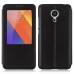 Meizu MX5 - PU Leather Flip Window View Stand Protective Phone Cover Case - Black